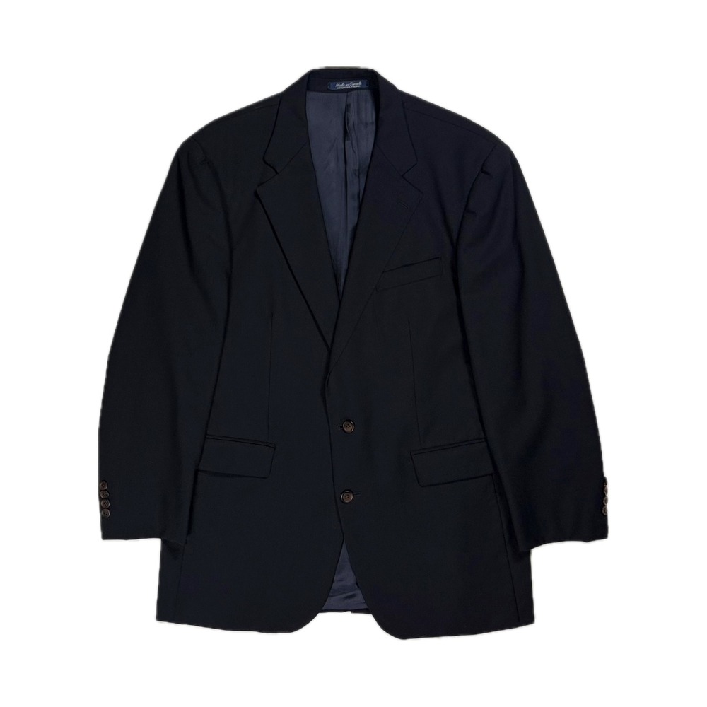 Vintage 90s Chaps Ralph Lauren Union Made wool black sport coat blazer mens 42T